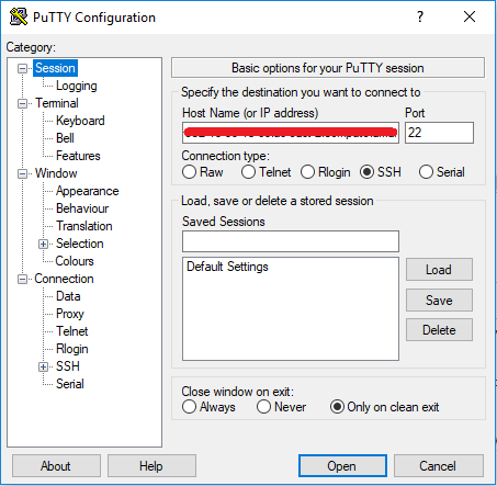 putty config